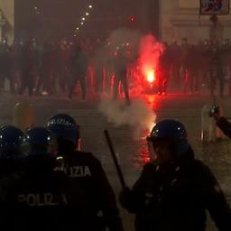 Video | Protest tegen coronamaatregelen in Rome loopt uit op rellen