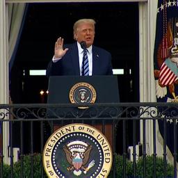 Video | Trump houdt toespraak na besmetting: ‘Dank voor jullie gebeden’