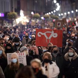 Opnieuw grote demonstratie in Polen vanwege omstreden abortuswet