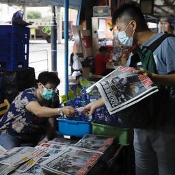 Run op laatste editie van prodemocratische krant in Hongkong