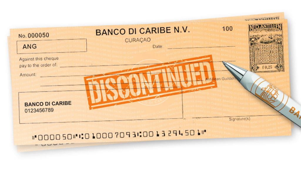 Banco di Caribe: ‘vanaf 1 augustus geen cheques meer’