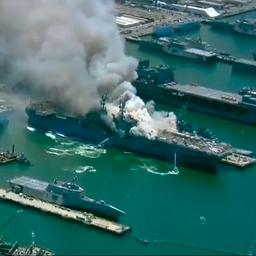 Video | Amerikaanse marinier veroorzaakt brand op oorlogsschip