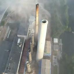 Video | Drone filmt sloop schoorstenen elektriciteitscentrale in VS