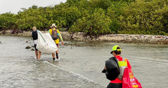 Citro en Curaçao Clean Up maken mangroves schoon