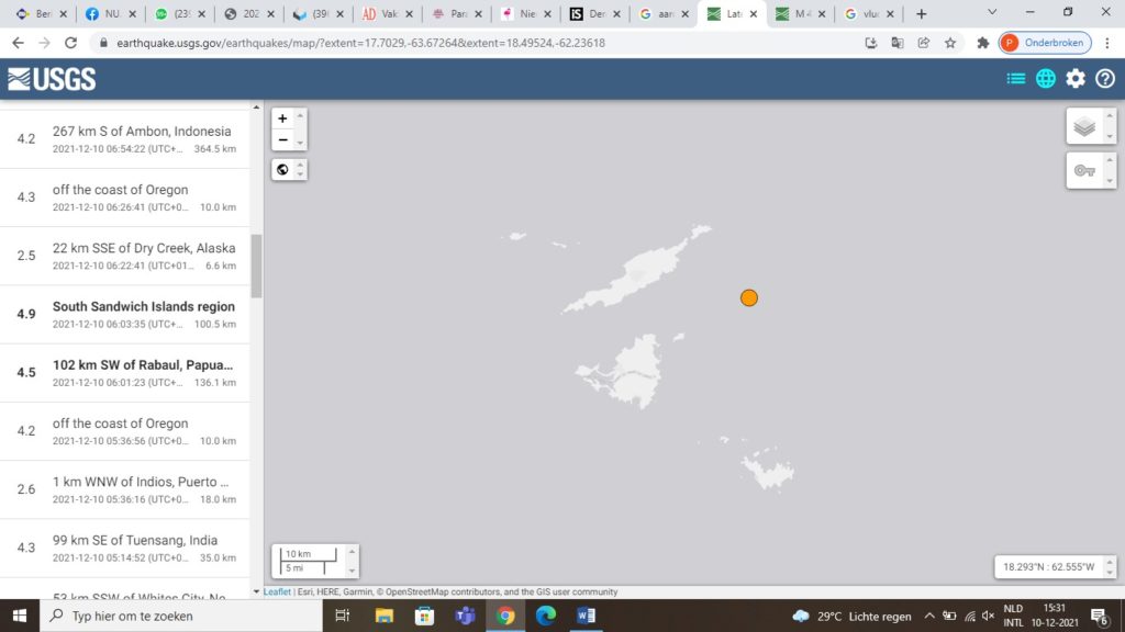 Sint Maarten getroffen door aardbeving
