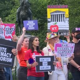 Video | New Yorkers protesteren tegen versoepeling wapenbezit in de staat