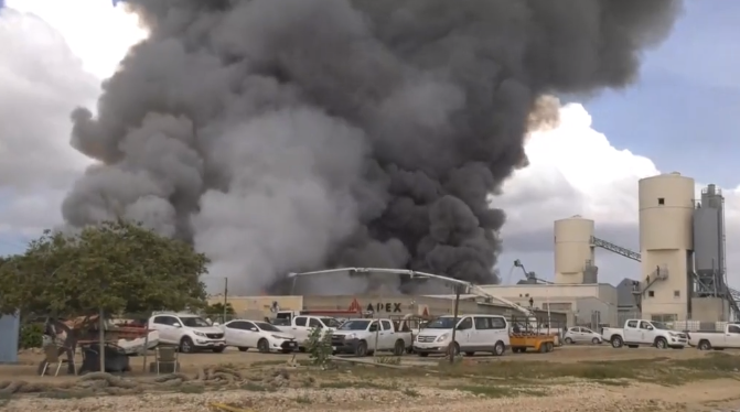 Grote brand bij recyclingsbedrijf Daltra NV