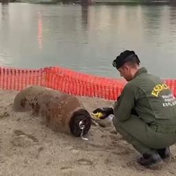Video | Bom uit WO II gevonden in uitgedroogde rivier Italië