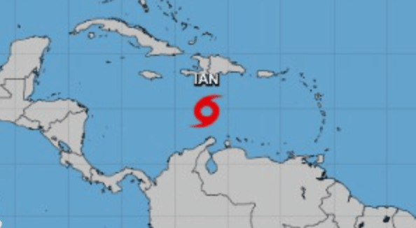 Tropische storm in Caribisch gebied krijgt naam Ian