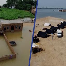 Video | Luchtbeelden tonen schade na overstromingen in Pakistan