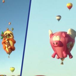 Video | Honderden luchtballonnen zorgen voor kleurrijke hemel in VS
