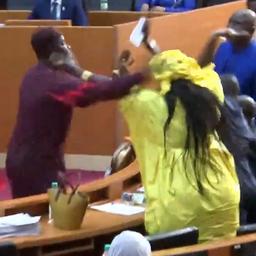 Video | Politici gaan op de vuist in Senegalees parlement