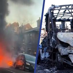 Video | Schoolbus in Londen vat vlam op weg naar school