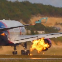 Video | Passagier filmt hoe vliegtuigmotor vlammen spuwt in Thailand