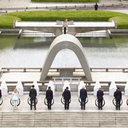 Video | G7-leiders leggen tijdens top kransen bij Hiroshimamonument