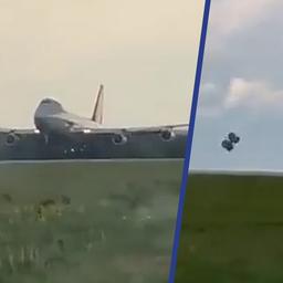 Video | Vliegtuig verliest deel landingsgestel tijdens noodlanding in Luxemburg