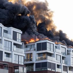 Grote brand in appartementencomplex Amsterdam-Oost, knooppunt Amstel dicht