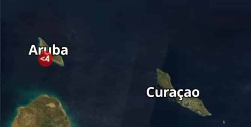 Lichte aardbeving onder Aruba