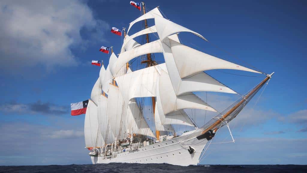 Chileens opleidingsschip onderweg naar Curaçao