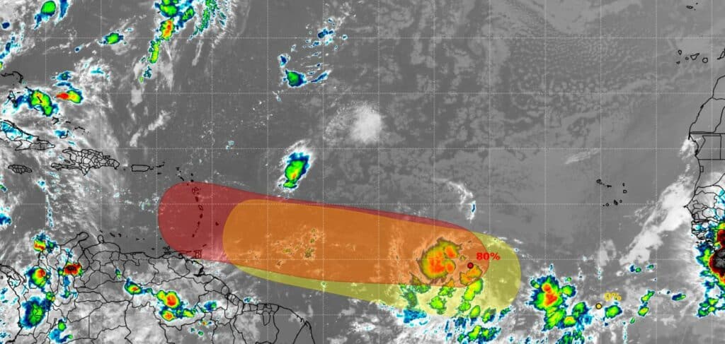 Tropical wave 100 procent kans op orkaanontwikkeling